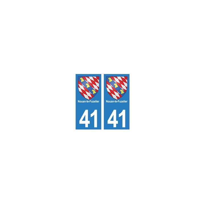 41 Nouan-le-fuzelier autocollant plaque blason armoiries stickers département ville