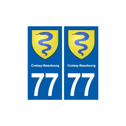 77 Croissy-Beaubourg blason autocollant plaque stickers ville