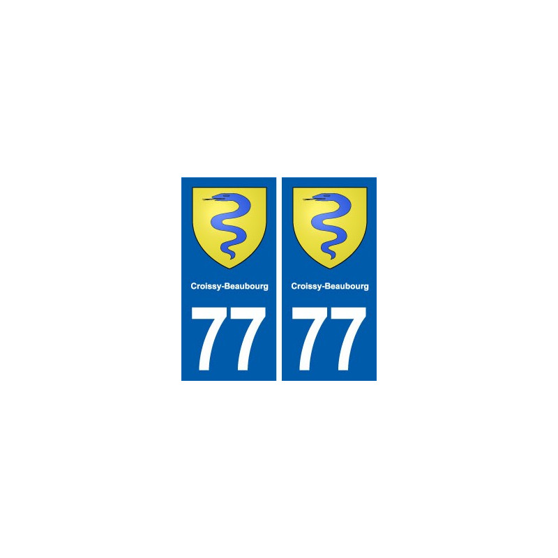 77 Croissy-Beaubourg blason autocollant plaque stickers ville