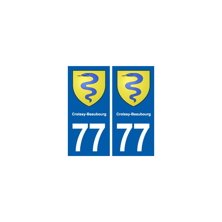77 Croissy-Beaubourg blason autocollant plaque stickers ville