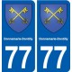 77 Donnemarie-Dontilly blason autocollant plaque stickers ville