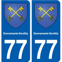 77 Donnemarie-Dontilly blason autocollant plaque stickers ville