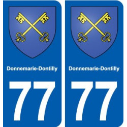 77 Donnemarie-Dontilly blason autocollant plaque stickers ville