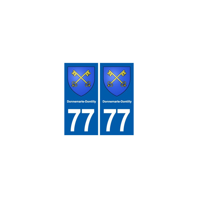 77 Donnemarie-Dontilly blason autocollant plaque stickers ville