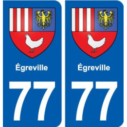 77 Égreville blason autocollant plaque stickers ville