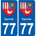 77 Égreville blason autocollant plaque stickers ville