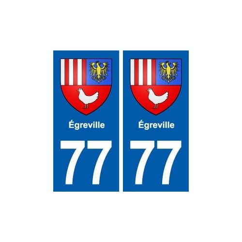 77 Égreville blason autocollant plaque stickers ville