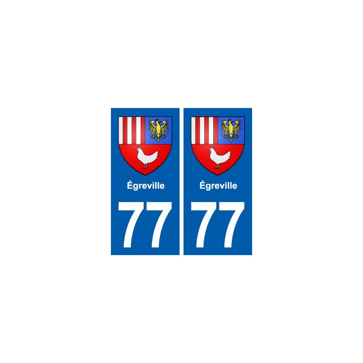 77 Égreville blason autocollant plaque stickers ville