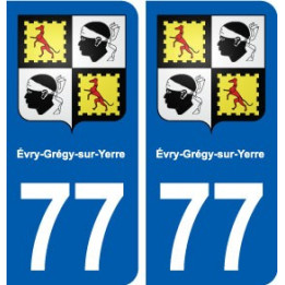 77 Évry-Grégy-sur-Yerre blason autocollant plaque stickers ville
