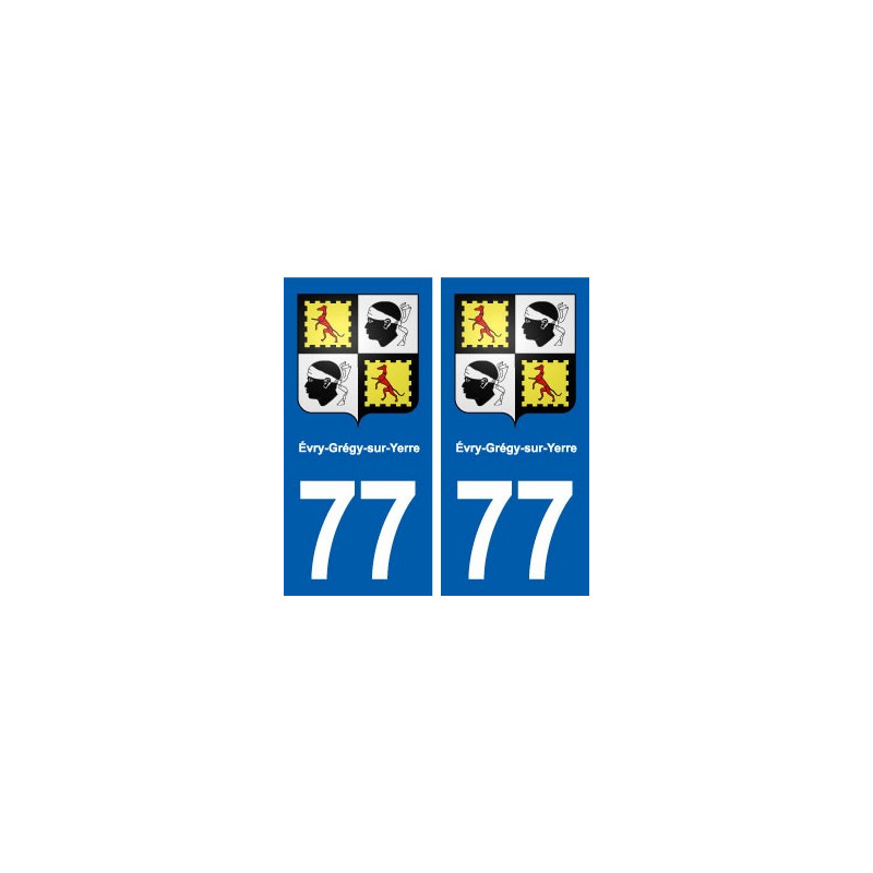 77 Évry-Grégy-sur-Yerre blason autocollant plaque stickers ville