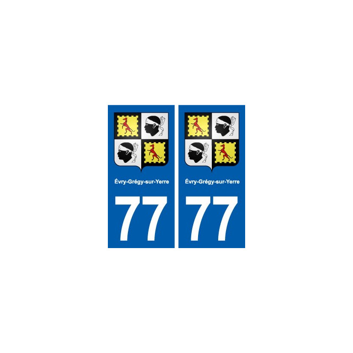 77 Évry-Grégy-sur-Yerre blason autocollant plaque stickers ville