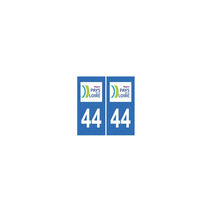 44 Loire-Atlantique autocollant plaque