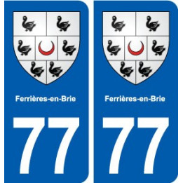 77 Ferrières-en-Brie blason autocollant plaque stickers ville