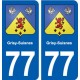 77 Grisy-Suisnes blason autocollant plaque stickers ville