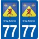 77 Grisy-Suisnes blason autocollant plaque stickers ville