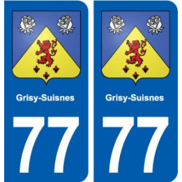 77 Grisy-Suisnes blason autocollant plaque stickers ville