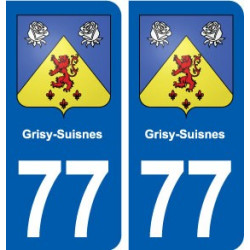 77 Grisy-Suisnes blason autocollant plaque stickers ville