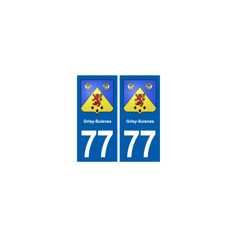 77 Grisy-Suisnes blason autocollant plaque stickers ville