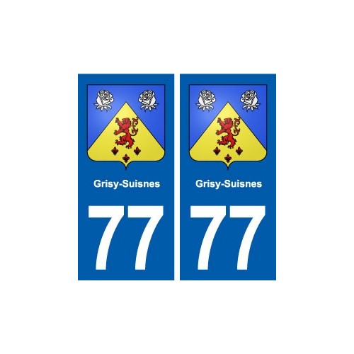 77 Grisy-Suisnes blason autocollant plaque stickers ville
