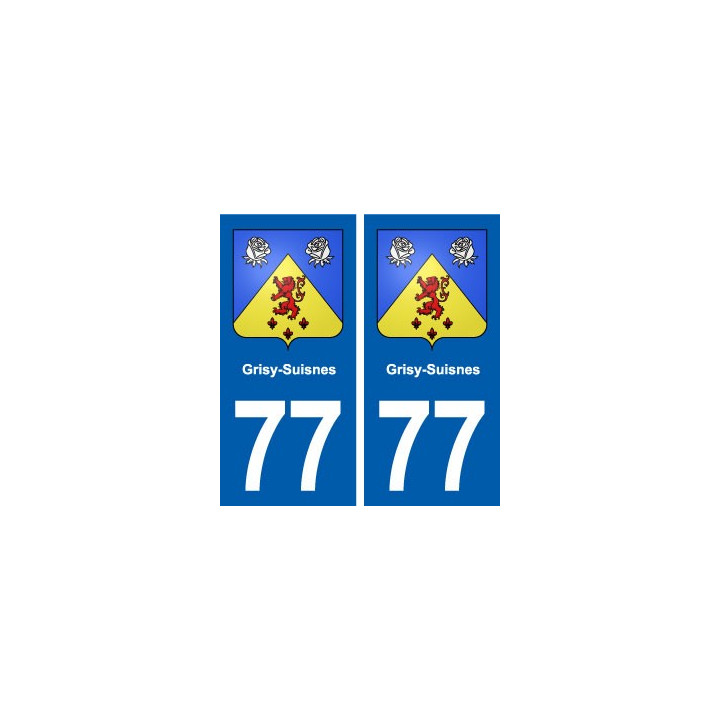 77 Grisy-Suisnes blason autocollant plaque stickers ville