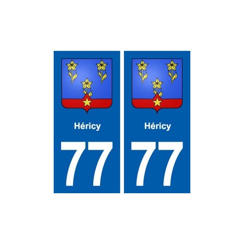 77 Héricy blason autocollant plaque stickers ville