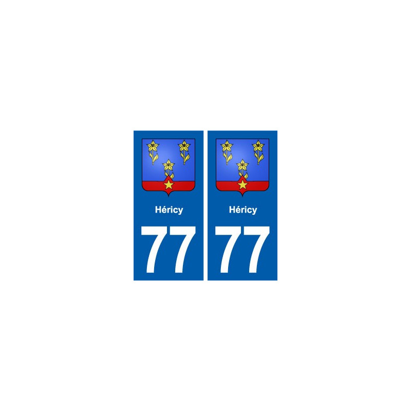 77 Héricy blason autocollant plaque stickers ville
