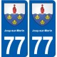 77 Jouy-sur-Morin blason autocollant plaque stickers ville