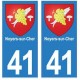 41 Noyers-sur-cher autocollant plaque blason armoiries stickers département ville