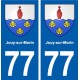 77 Jouy-sur-Morin blason autocollant plaque stickers ville