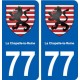 77 La Chapelle-la-Reine blason autocollant plaque stickers ville