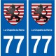 77 La Chapelle-la-Reine blason autocollant plaque stickers ville