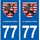77 La Chapelle-la-Reine blason autocollant plaque stickers ville