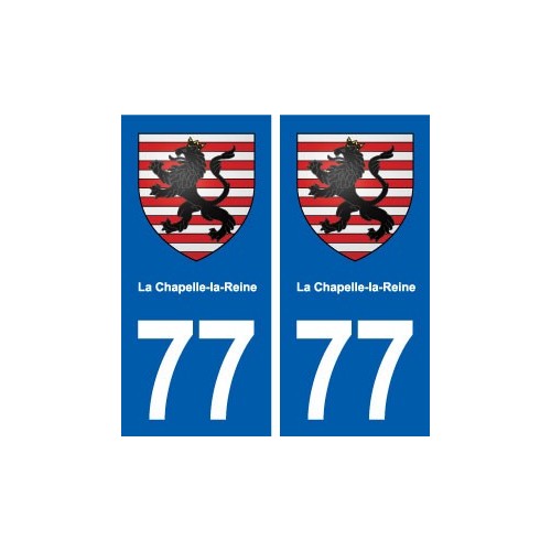 77 La Chapelle-la-Reine blason autocollant plaque stickers ville
