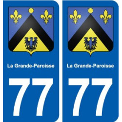 77 La Grande-Paroisse blason autocollant plaque stickers ville