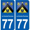 77 La Grande-Paroisse blason autocollant plaque stickers ville