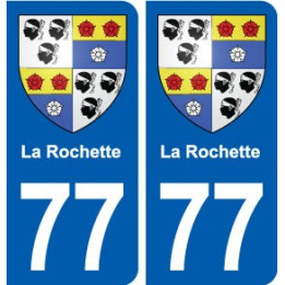 77 La Rochette blason autocollant plaque stickers ville