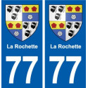 77 La Rochette blason autocollant plaque stickers ville