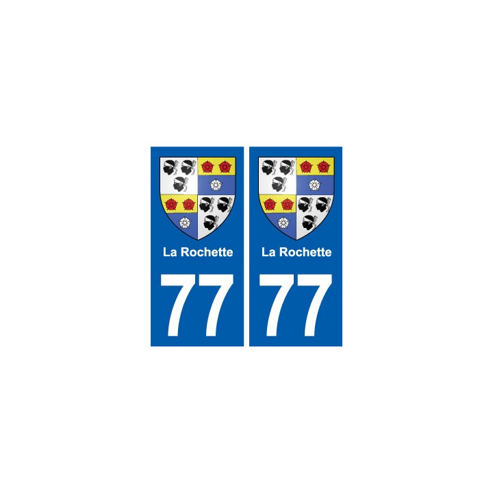 77 La Rochette blason autocollant plaque stickers ville