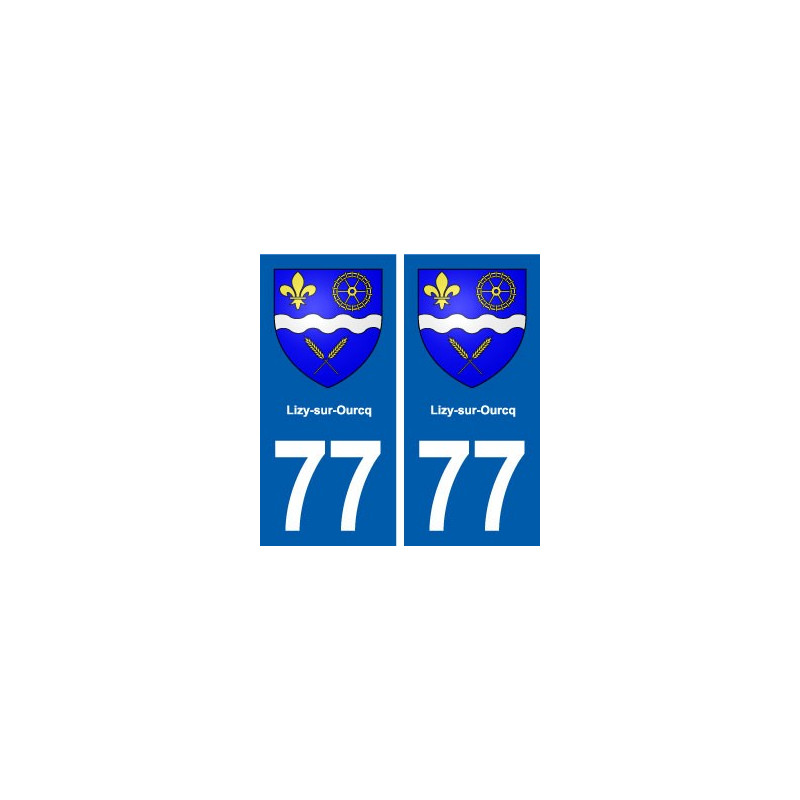 77 Lizy-sur-Ourcq blason autocollant plaque stickers ville