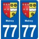 77 Maincy blason autocollant plaque stickers ville