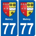 77 Maincy blason autocollant plaque stickers ville