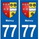 77 Maincy blason autocollant plaque stickers ville