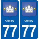77 Oissery blason autocollant plaque stickers ville