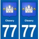 77 Oissery blason autocollant plaque stickers ville