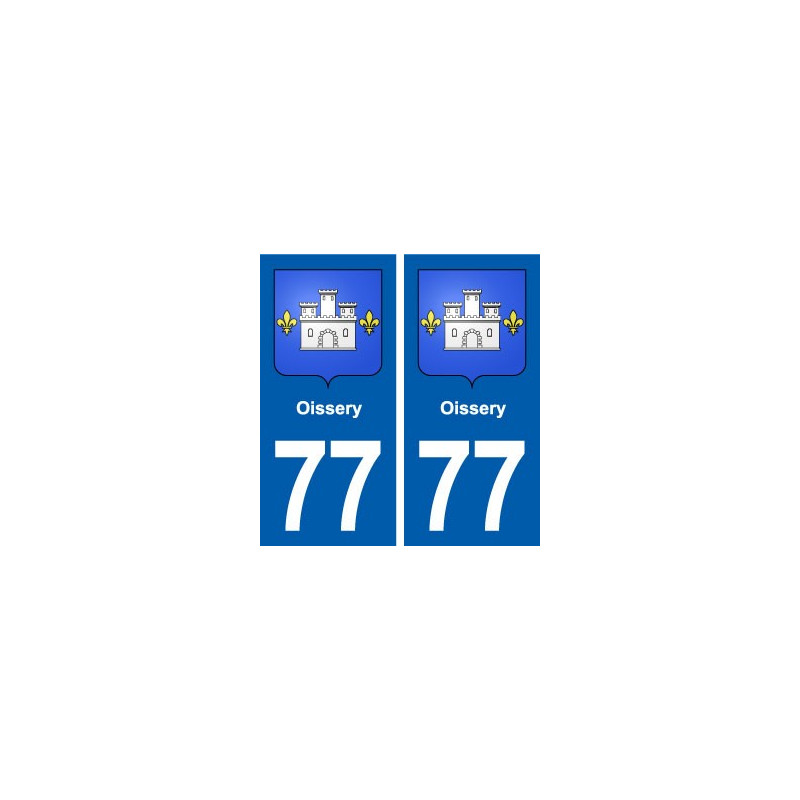 77 Oissery blason autocollant plaque stickers ville