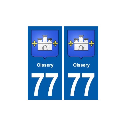 77 Oissery blason autocollant plaque stickers ville
