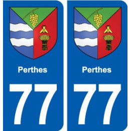 77 Perthes blason autocollant plaque stickers ville