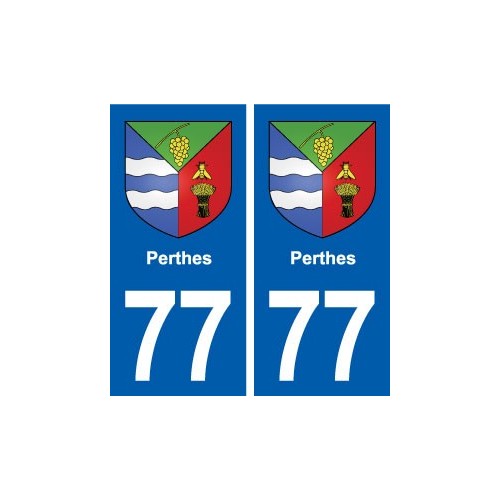 77 Perthes blason autocollant plaque stickers ville