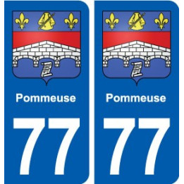 77 Pommeuse blason autocollant plaque stickers ville