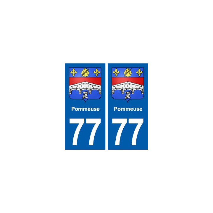 77 Pommeuse blason autocollant plaque stickers ville